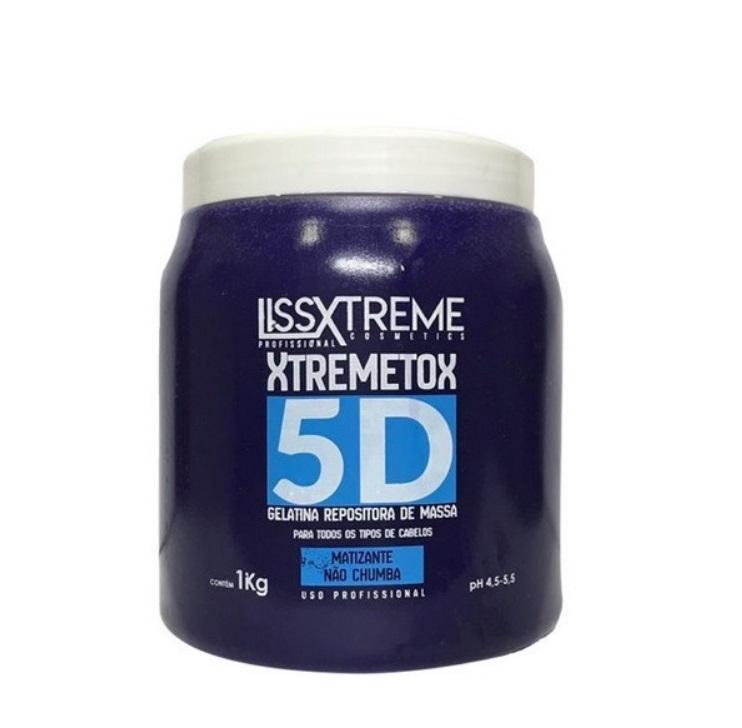 Liss Xtreme Brazilian Keratin Treatment Xtremetox 5D Capillary Mass Replenisher Tinting Gelatin Mask 1Kg - Liss Xtreme