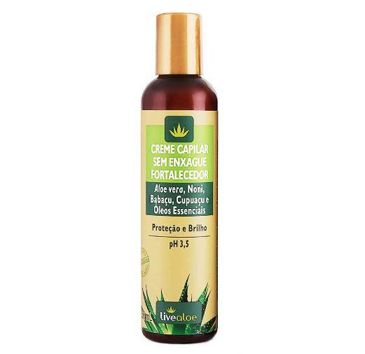 Livealoe Brazilian Keratin Treatment Aloe Vera Babaçu Cupuaçu Strengthening Cream Without Rinse 200ml - Livealoe