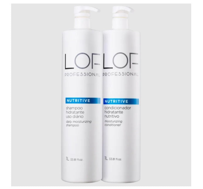 LOF Professional Shampoo & Conditioner Nutritive Moisturizing Nourishing Anti Frizz Hair Kit 2x1L - LOF Professional