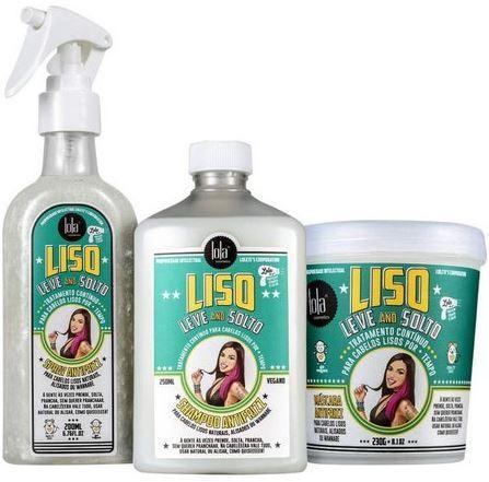 Lola Cosmetics Brazilian Hair Treatment Smooth, Light and Loose Anti Frizz Treatment Kit 3 Products - Lola Cosmetics