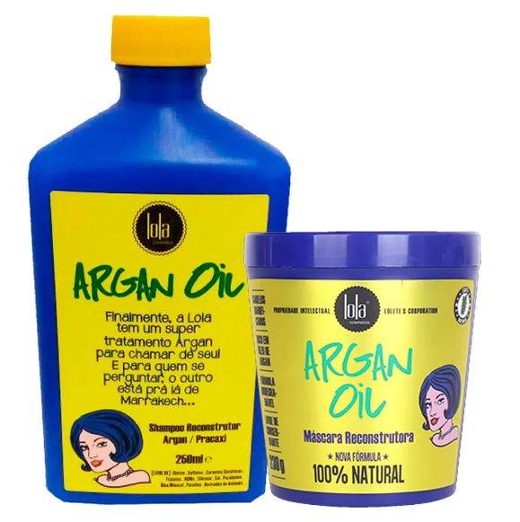 Lola Cosmetics Brazilian Keratin Treatment Natural New Formula Reconstruction Argan Oil Kit 2 Products - Lola Cosmetics