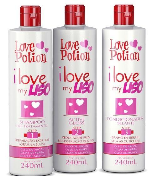I Love My Liso Argan Mirra Monoi Oils Kit Tratamiento Liso 3x240ml - Love Potion