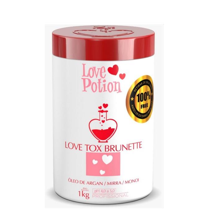 Love Potion Brazilian Keratin Treatment Love Tox Brunette Formol Free Argan Mirra Monoi Oils Hair Btx 500g - Love Potion