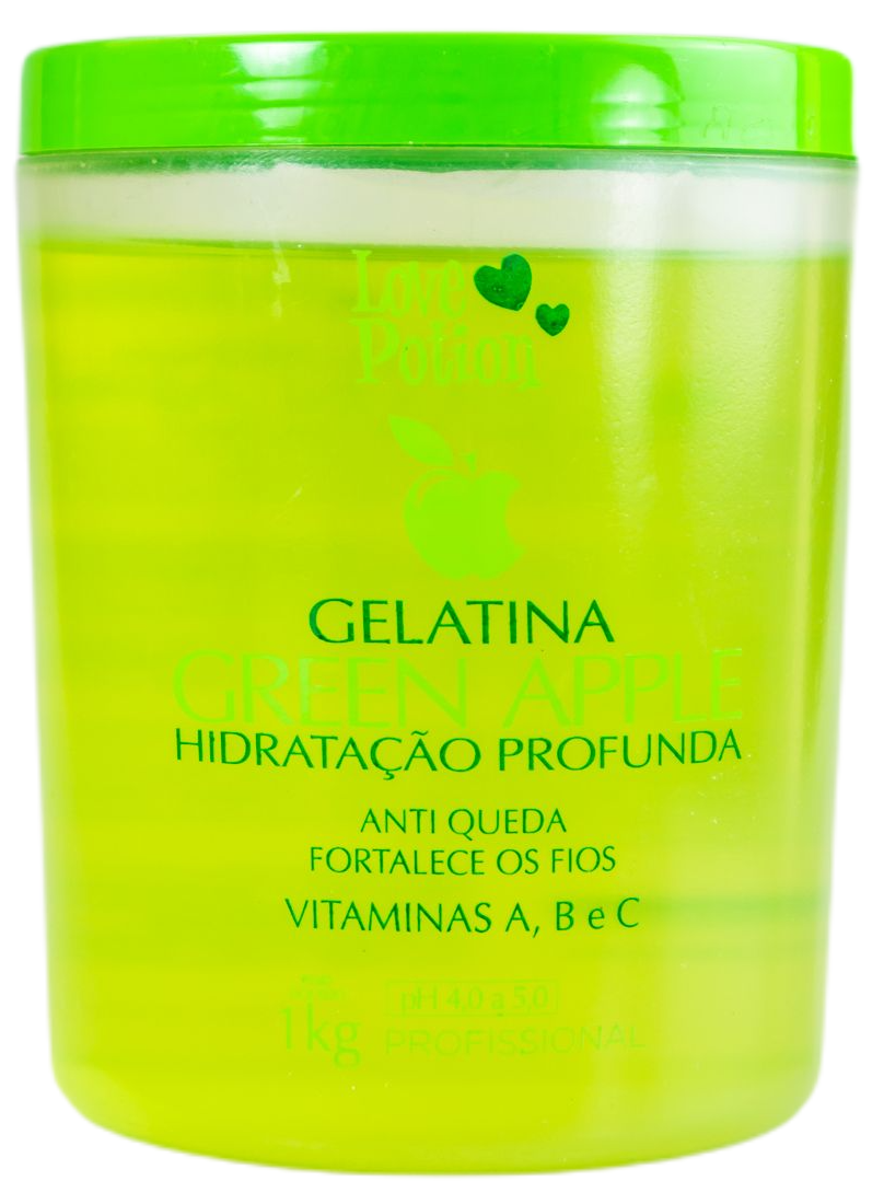 Love Potion Hair Mask Brazilian Green Apple Deep Hydration Gelatine Treatment Mask 1kg - Love Potion