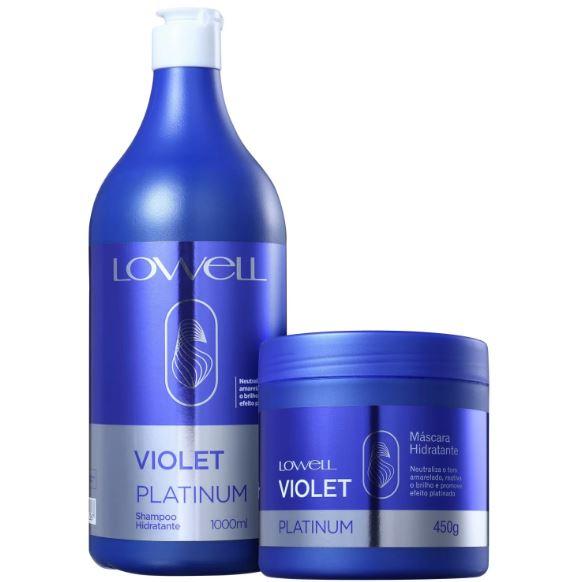 Professional Violet Platinum Blond Hair Tinting Treatment Kit 2 Prod. - Lowell