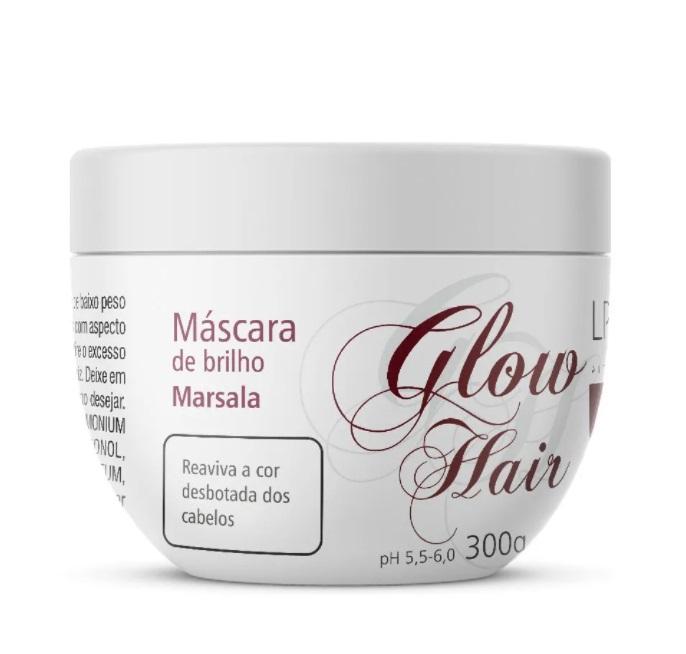 Lpzhair Hair Mask Glow Bath Color Revitalizing Marsala Tinting Shine Hair Mask 300g - Lpzhair