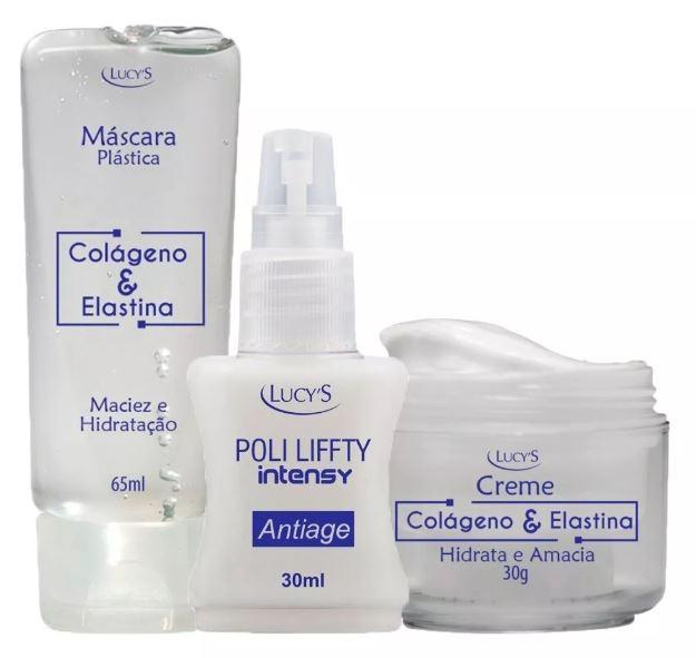 Brazilian Original Antiage Facial Care Kit Colágeno Elastina 3 Productos - Lucy's