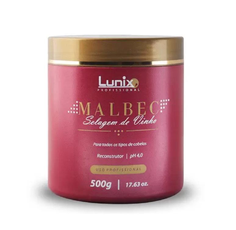 Lunix Brazilian Keratin Treatment Professional Malbec Wine Sealing Frizzy Hair Reconstructor Mask 500g - Lunix