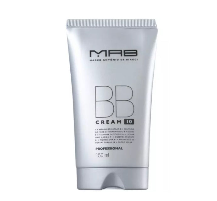 MAB Hair Care BB Cream 10 Benefits Shine Protection Softness Treatmet Finisher 150ml - MAB