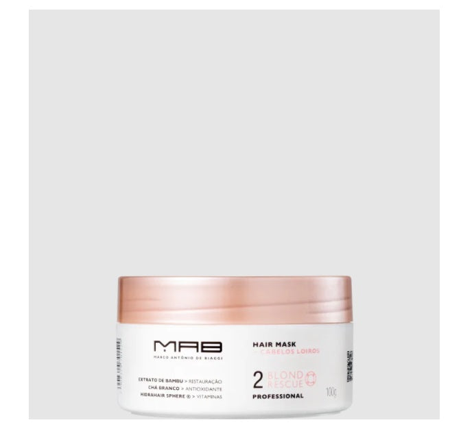 MAB Hair Care Blond Rescue Hair Color Maintenance Moisturizing Protection Mask 100g - MAB