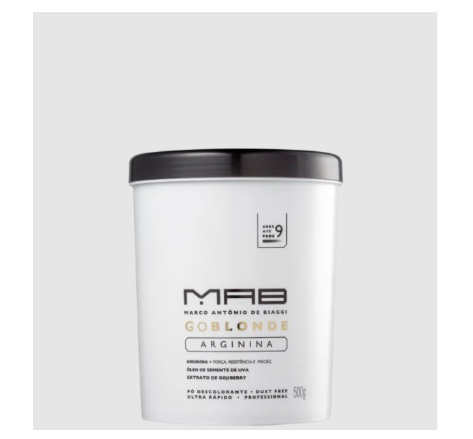 MAB Hair Care Go Blond Arginine Discoloration Bleaching Powder Strenght Softness 500g - MAB