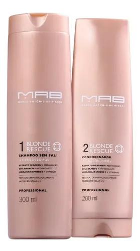MAB Home Care Shampoo E Conditioner Blond Moisturizing Mab Blonde Rescue - MAB