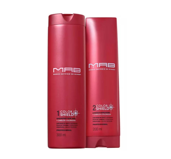 MAB Shampoo & Conditioner Color Shield Daily Maintenance Protection Antioxidant Treatment Kit 2 Itens - MAB