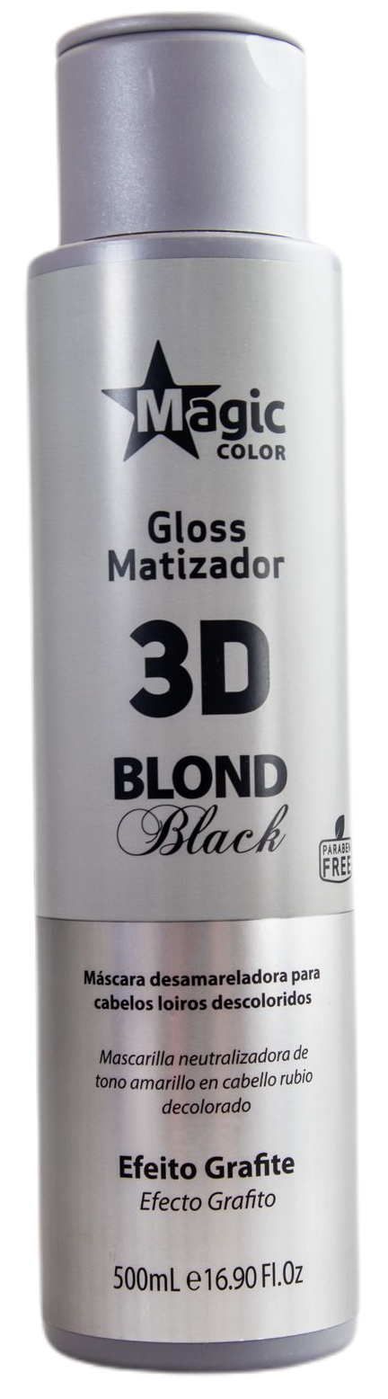 Magic Color Brazilian Keratin Treatment 3D Blond Black Treatment Tinting Gloss Mask Graphite Effect 500ml - Magic Color