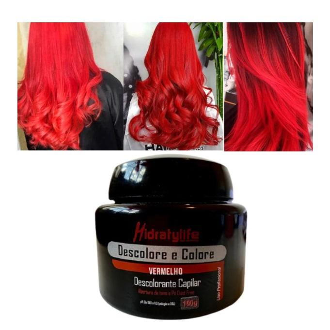 Mairibel Brazilian Keratin Treatment Dust Free Red Tinting Discoloration 2 in 1 Color Opening Powder 100g - Mairibel