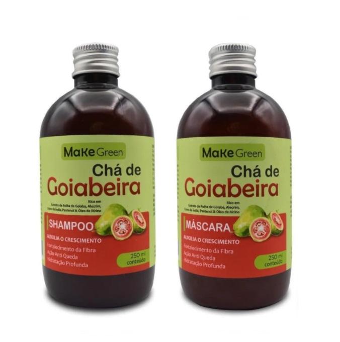 MakeGreen Home Care Chá de Goiabeira Guava Tea Extract Hair Growth Treatment Kit 2x250ml - MakeGreen