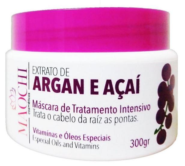Tratamiento Intensivo Argan Açaí Mascarilla Tratamiento Hidratación Orgánica 300g - Maochi
