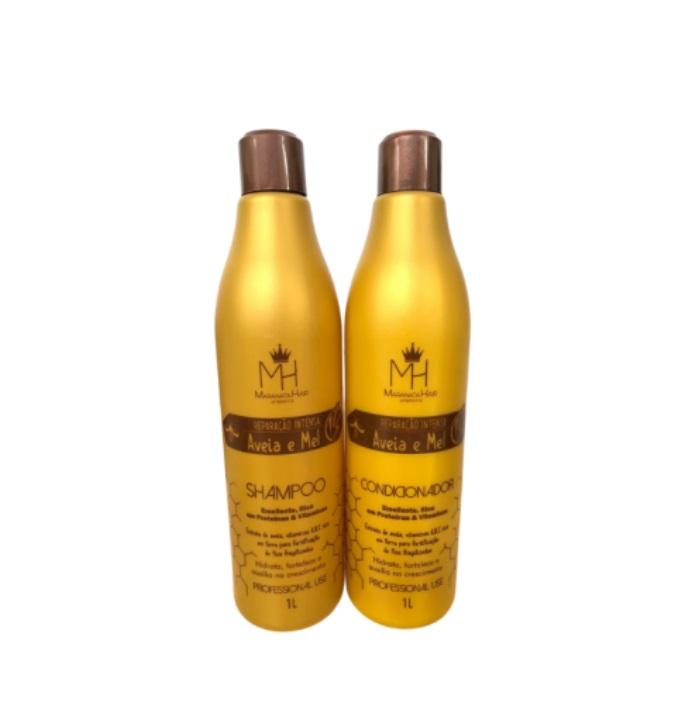 Maranata Hair Home Care Aveia Mel Oat Honey Hair Growth Revitalizing Treatment Kit 2x1L - Maranata Hair