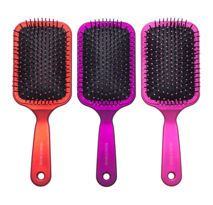 Marco Boni Combs & Brushes Brazilian Original Hair Combing Soft Touch Brush Racket Deluxe 8074 - Marco Boni