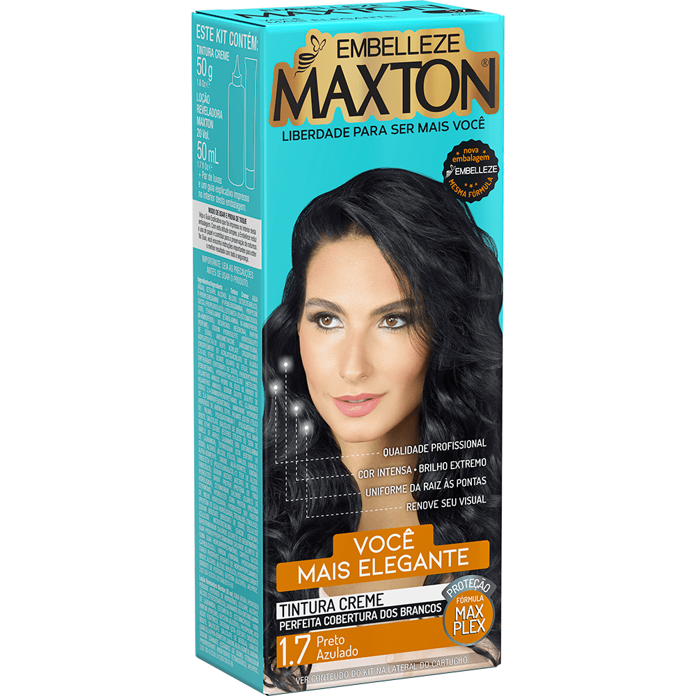 Maxton Hair Dye Maxton Hair Dye You More Elegant Bluish Black Kit