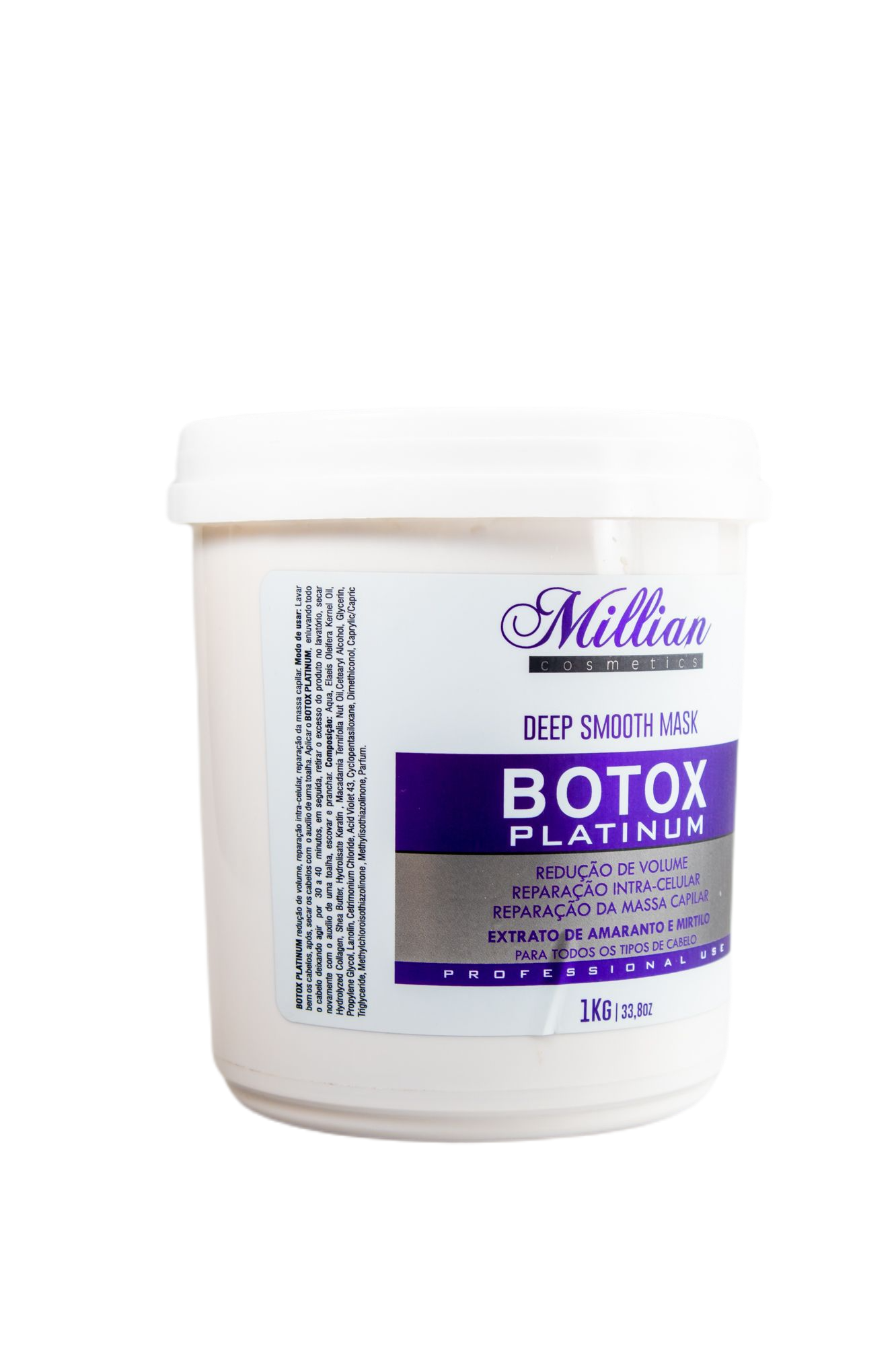 Millian Brazilian Keratin Treatment Deep Smooth Botox Platinum Volume Reduction Repair Hair Mask 1Kg - Millian
