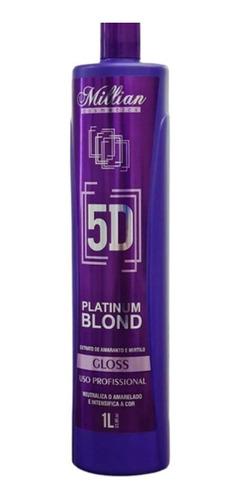 Millian Brazilian Keratin Treatment Definitive 5D Platinum Blond Progressive Brush Blowout Smoothing 1L - Millian