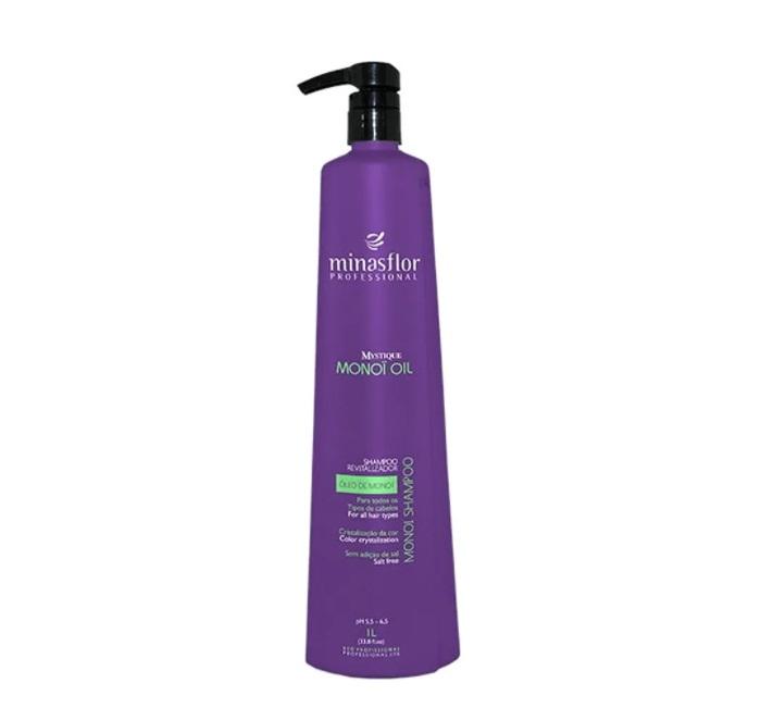 Minas Flor Brazilian Keratin Treatment Mystique Monoi Oil Hair Mass Replenisher Revitalizing Shampoo 1L - Minas Flor