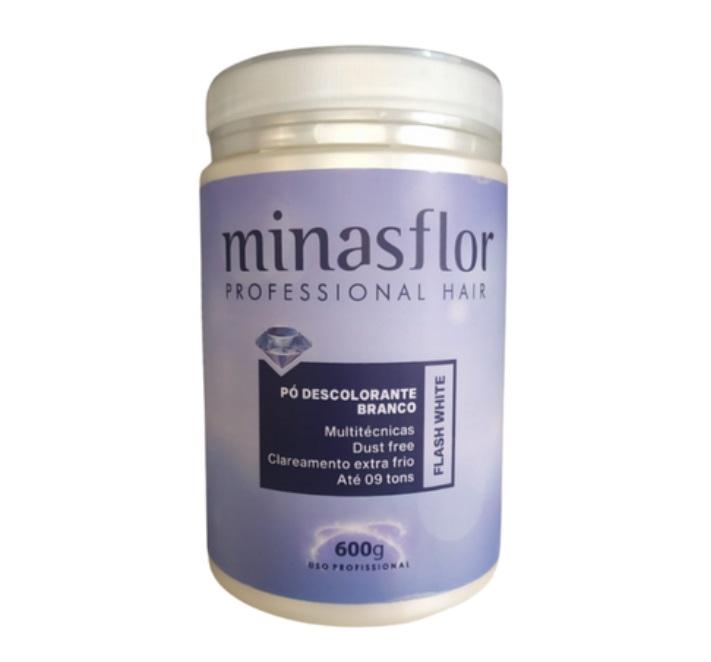 Minas Flor Brazilian Keratin Treatment Professional Flash White Dust Free 9 Tones Bleaching Powder 600g - Minas Flor