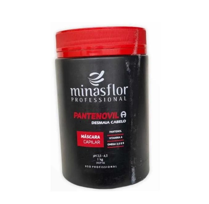 Minas Flor Hair Mask Pantenovil A Panthenol Vitamin A Omega 3 6 9 Treatment Mask 1Kg - Minas Flor