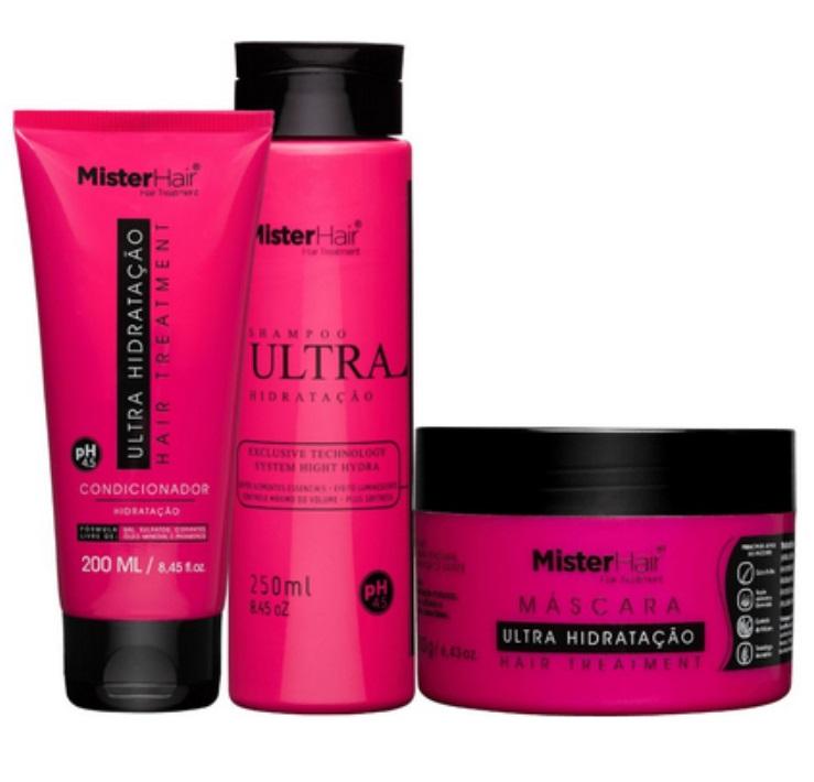 Mister Hair Home Care Ultra Hydration Moisturizing Caviar Shea Butter Treatment 3 Itens - Mister Hair