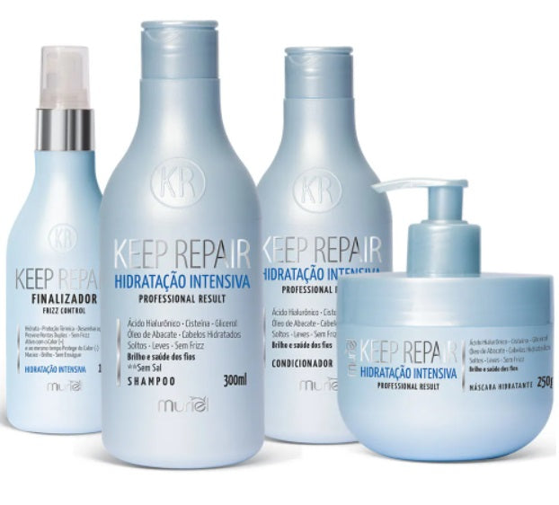 Muriel Hair Care Kits Keep Repair Hydration Softness Hyaluronic Acid Hair Treatment Kit 4 Itens - Muriel