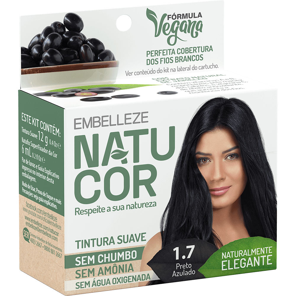 Natucor Hair Dye Natucor Hair Dye Naturally Elegant Bluish Black Kit