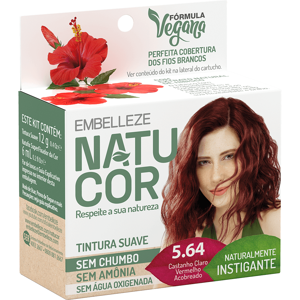 Natucor Hair Dye Natucor Hair Dye Naturally Instigating Hujiscus Brown Light Red Coppers Kit