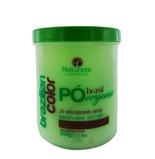 Brazilian Color Dust Free Green Organic Hair Bleaching Powder 500g - Natureza
