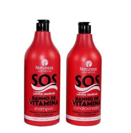 Professional Keratin SOS Bath of Vitamins Healthy Hair Treatment 2x1L - Natureza