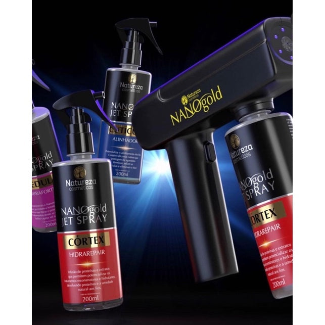 Natureza Cosmetics LED Treatment Nano Gold Jet Blue LED Spray Hair Treatment - Natureza Cosmetics