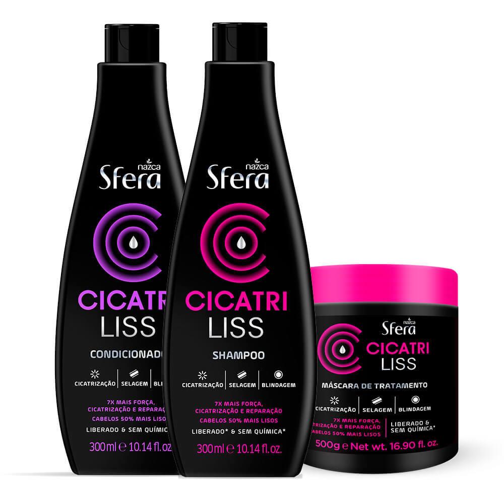 NAZCA Brazilian Keratin Treatment Cicatriliss Sfera Healing Sealing Shielding Hair Treatment Kit 3 Itens - Nazca