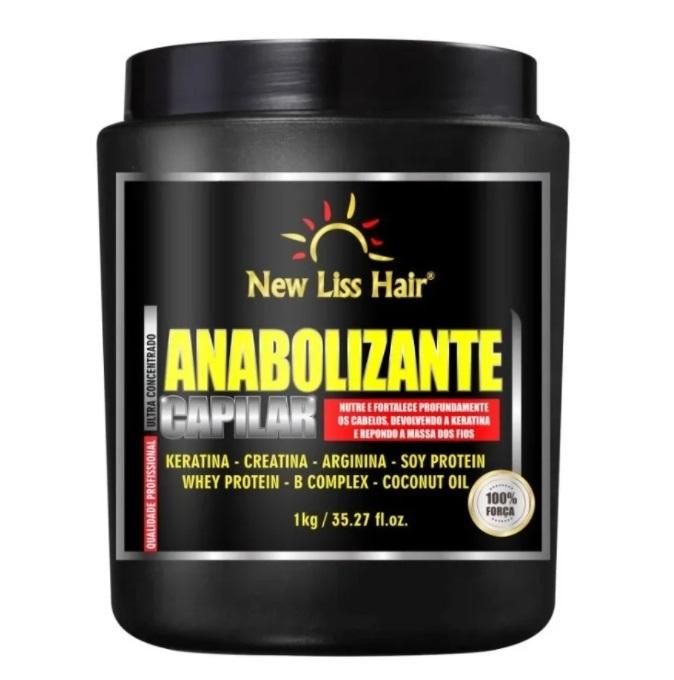 New Liss Hair Hair Mask Anabolizante Ultra Concentrated Anabolic Strengthening Mask 1Kg - New Liss Hair