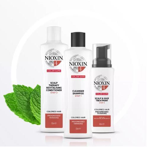 Nioxin Brazilian Keratin Treatment System 4 Scalp Thicker Fuller Hair Hydration Volume Treatment Kit 3 Prod. - Nioxin