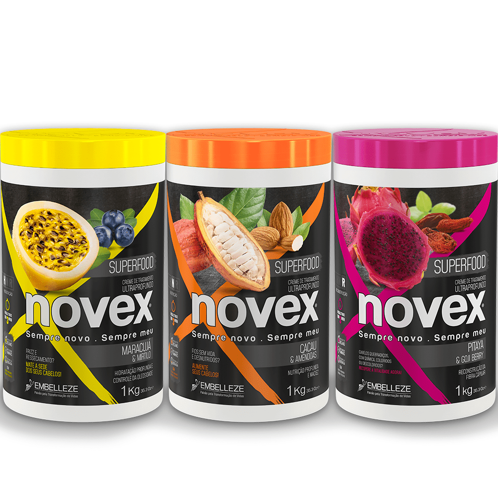 Novex Kit Novex Superfood Capillary Chronogram Hnr Treatment Creams Kit