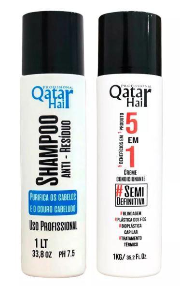 Other Brands Brazilian Keratin Treatment Heat Treatment 5 in 1 Semi Definitive Progressive Treatment 2x1L - Qatar Hair