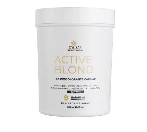 Other Brazilian Keratin Treatment Active Blond 9 Tones Bleaching Powder Blue Dust Free Discoloration 500g - Dyusar