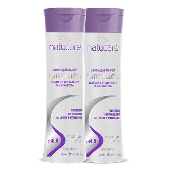 Other Brazilian Keratin Treatment Anti Yellow Color Lighting Natucare Blond Moisturizing Kit 2x300ml - Natumaxx
