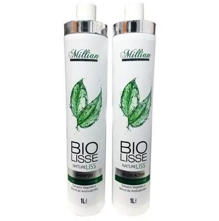 Other Brazilian Keratin Treatment Bio Lisse Nature Liss Olive Wheat Oils Straightening Treatment 2x1L - Millian