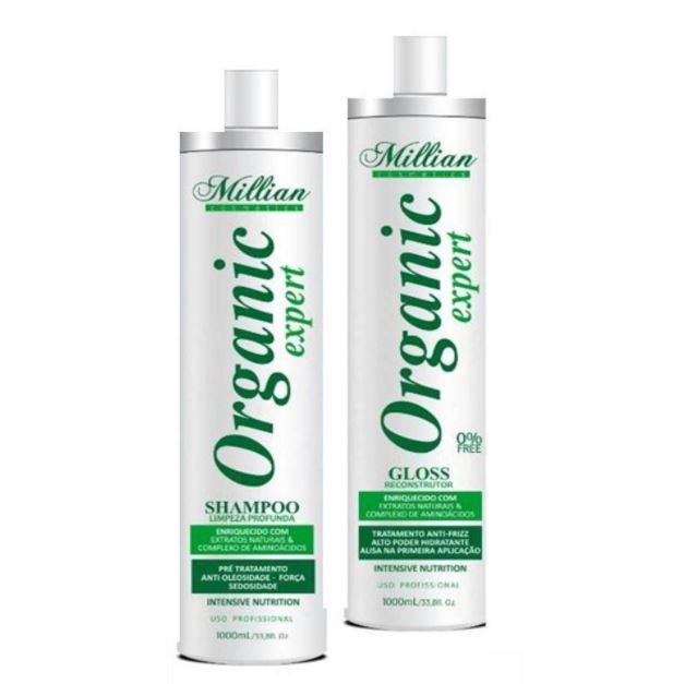 Other Brazilian Keratin Treatment Organic Expert Progressive Brush Straightening Brazilian Blowout Kit 2x1L - Millian