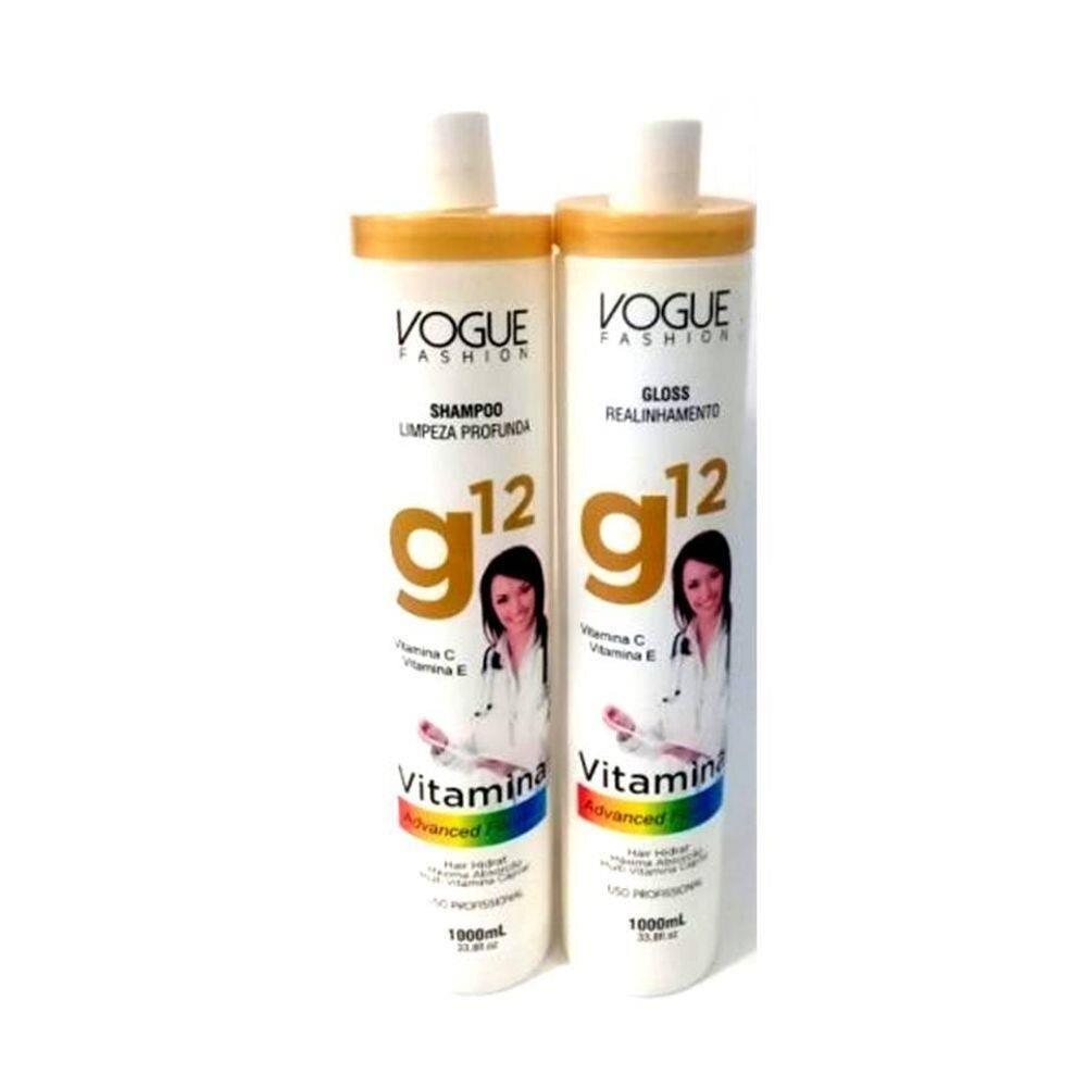 Other Brazilian Keratin Treatment Vitamins Advanced Formula Hair Alignment Treatment G12 Kit 2x1L - Vogue Fashion