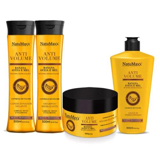 Other Home Care Banana Honey Oat Anti Volume Moisturizing Home Care Kit 4 Prod. - Natumaxx