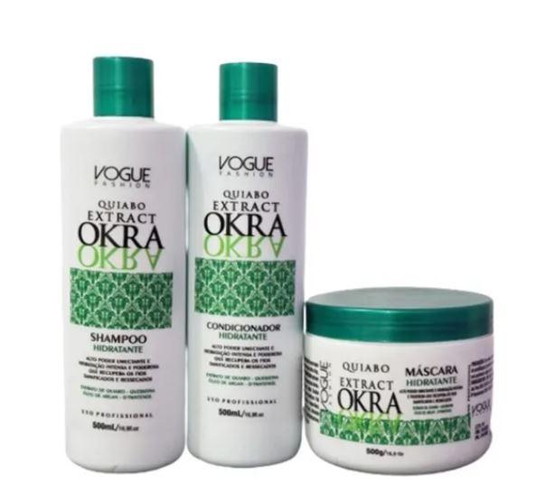 Other Home Care Okra Quiabo Extract Maintenance Home Care Treatment Kit 3x500 - Vogue Fashion