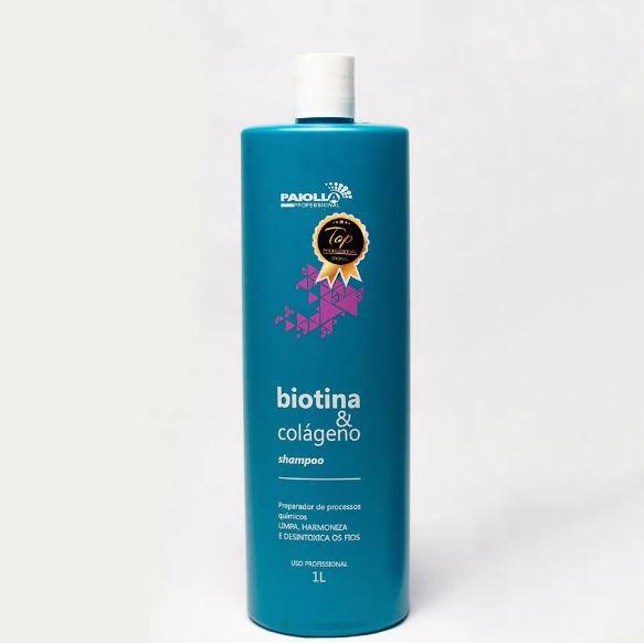 Cleans Harmonizes Detox Biotin & Collagen Wire Preparer Shampoo 1L - Paiolla