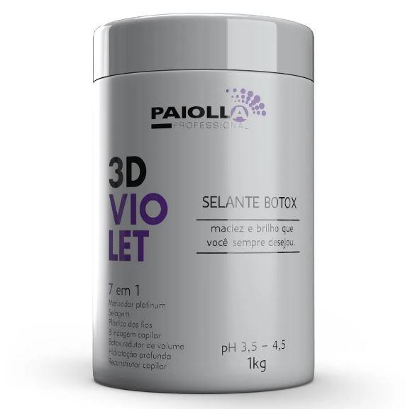 Shielding Reductor Platinum Tinting Deep Hair Mask 3D Violet Sealant 7 in 1 1Kg - Paiolla